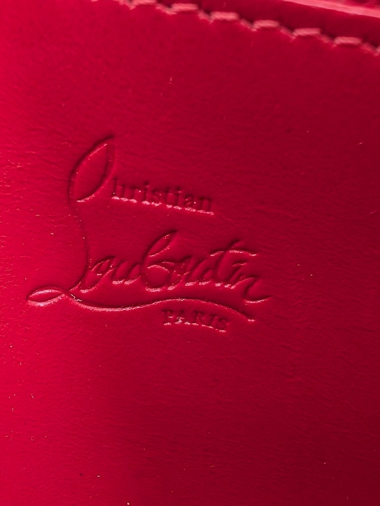Christian Louboutin White Leather Panettone Multicolor  Christian Louboutin White Leather Panetone Multicolor Spikes Zip-Around Wallet